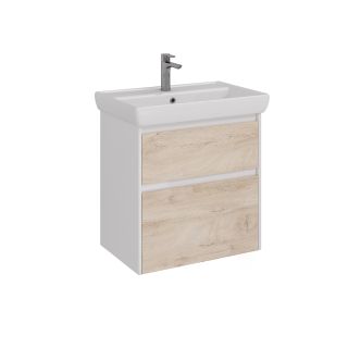 Тумба под раковину Lemark Combi LM03C70T-dub 70 см белый глянец